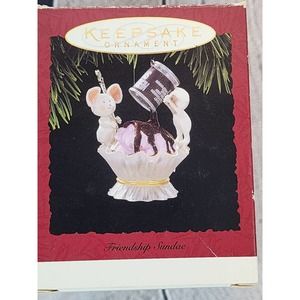 Hallmark Keepsake Christmas Ornament Vtg 1994‎ Friendship Sundae Hershey Syrup